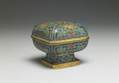 图片[3]-Copper covered box in cloisonne enamels, Qing dynasty (1644-1911)-China Archive